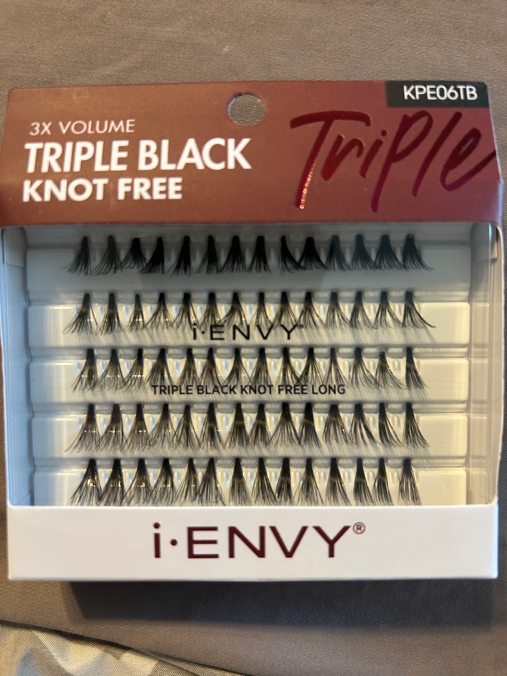 envy Triple Black Knot Free Individual Lashes - Black